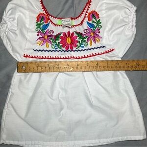 embroidered Mexican Toddler Blouse Size 2